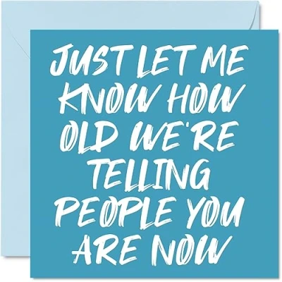 Image of Funny Birthday Cards for Women Men Just Let Me Know Happy Card Mum Dad Brother Sister Son Daughter Friend Bestie Work Colleague, 145mm x Joke Humour Banter Bday Greeting