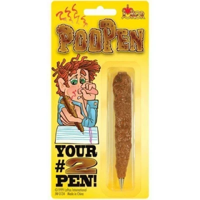Image of Fake Poo Turd Pen ususual interesting funny weird joke boys toy novelty gag fun
