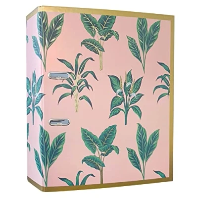 Image of Interdruk Arch File A4 75 mm Metallic Design Satin Gold Leaves, A4+