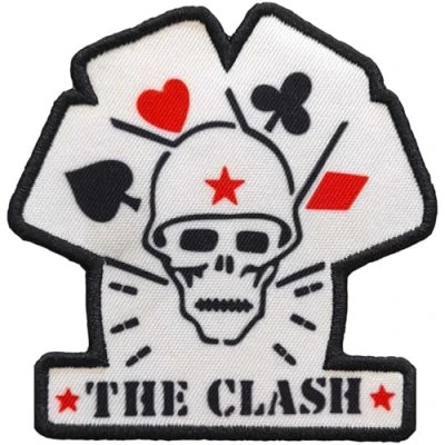 Image of The Clash Cards Iron On Patch, Black/Red/White, One Size