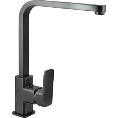 Image of Cornat Temao TEM5 Quality Brass Body Rustproof 360 Swivel Spout Graphite/High Pressure Fitting/Kitchen Sink/Single Lever Mixer Tap, graphitegray