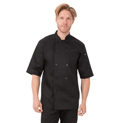 Image of Chef Works Men&#039;s chambery chefs jackets, Black, 5XL UK