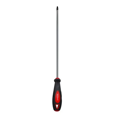 Image of Amtech L0738 Long Reach Screwdriver, PZ2, 325mm, Chrome Vanadium Steel with Magnetic Tip, Non Slip Soft Grip Handle