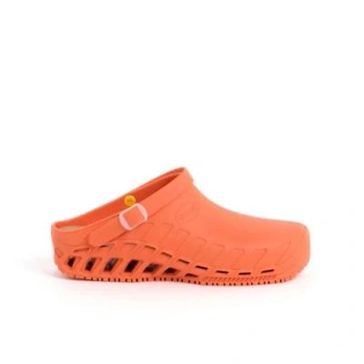 Image of Scholl Men&#039;s Clog Evo Health Care Professional Shoe, Orange, 7 UK