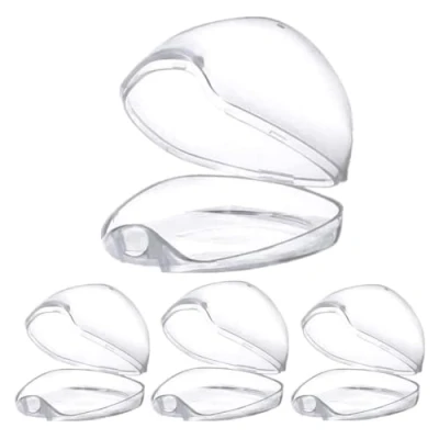 Image of FZGLHQQ Dummy Case, 4 Pcs Transparent Pacifier Baby Case Soother Pod Storage Box Holder for Kids