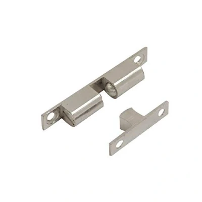 Image of Dzina Chrome Double Ball Cabinet Cupboard Display Door Roller Latch Catch Pack of 4