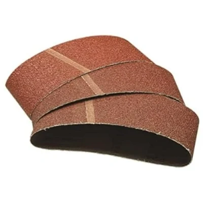 Image of wolfcraft 3 Fabric Sanding Belts 65 x 410 mm, grain 80 I 1904000