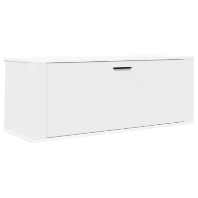 Image of vidaXL Wall Shoe Cabinet White 100x35x38 cm Engineered Wood