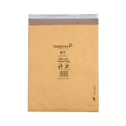 Image of Mail Lite Padded Postal Bag Size K/7 365x476mm Gold (50 Pack)