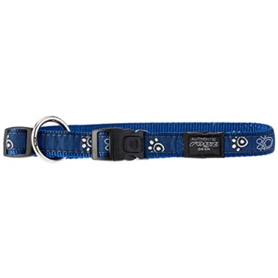 Image of Rogz Beach Bum Collar Navy Paws, Large