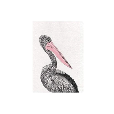 Image of Maxwell &amp; Williams Marini Ferlazzo Birds Printed Tea Towel with Australian Pelican Design, 100% Cotton, Black/White, 50 x 70 cm