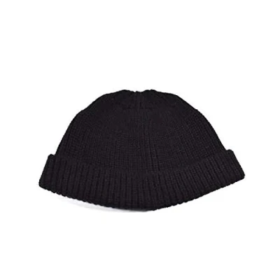 Image of Wigwam fisherman trawler Skully beanie hat Vintage style mens womans Hipster (Black)