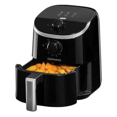 Image of Daewoo Manual Air Fryer, 2 Litres, Compact And Space Saving Design, 80 200C Temperature, 30 Minute Timer, Energy Savings, Healthier Eating, Sleek Stylish