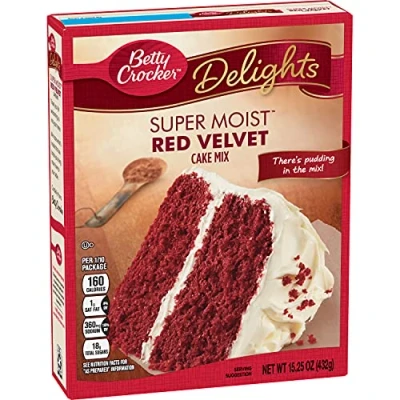Image of Betty Crocker Super Moist Red Velvet Cake Mix 432g 12 Pack CASE Buy