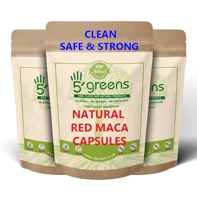 Image of Red Maca Root 6000mg Capsules Gelatinized (180 Capsule Pouch) 600mg 10:1 Extract