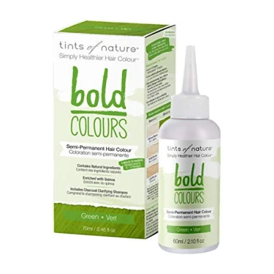 Image of Tints of Nature Bold Colour Green Semi Permanent Hair Dye, Ammonia Free and Damage Colouring, 70ml