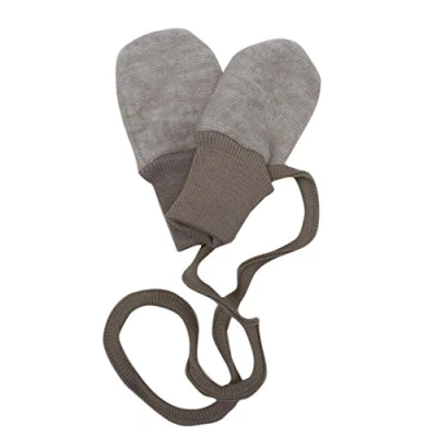 Image of Cosilana, Baby Fleece Mittens, 60% Wool (Organic), 40% Cotton (Organic) (1, Latte Macchiato Melange)