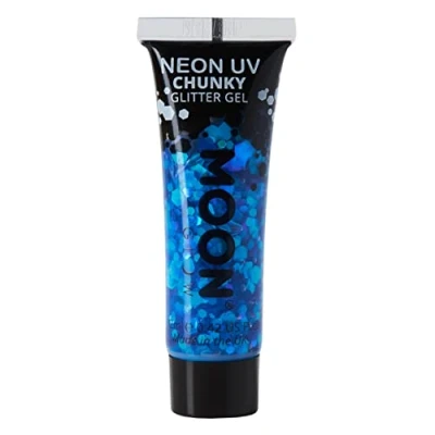 Image of Neon UV Face &amp; Body Chunky Glitter Gel 12ml Blue
