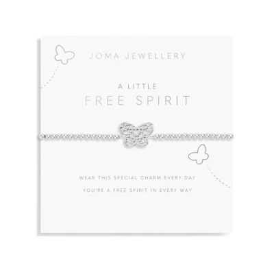 Image of Joma Jewellery A LITTLE Children&#039;s FREE SPIRIT Silver Plated and Rose Gold Bracelet in 15.5 cm stretch