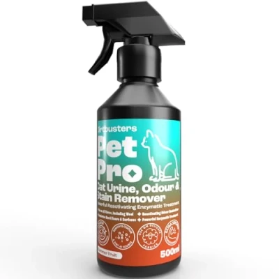 Image of Dirtbusters Pet Pro Cat Stain &amp; Odour Eliminator Spray, Powerful Urine Enzyme Cleaner Use to Clean and Remover, for Carpet, Fabric Upholstery, Summer Fruits (500ml)