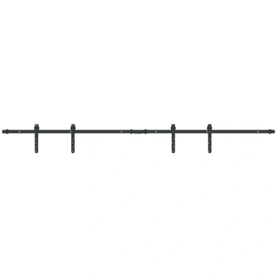 Image of vidaXL Sliding Cabinet Door Kit 200 cm Carbon Steel
