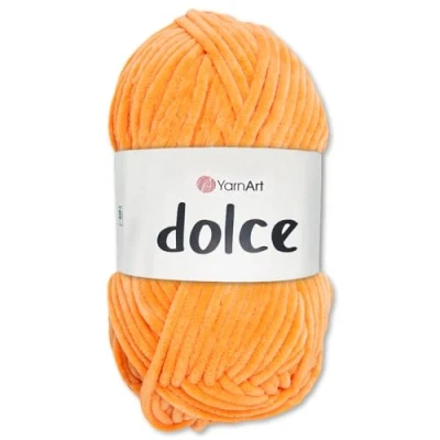 Image of Frida&#039;s Wollhaus YarnArt 100g Dolce Chenille Wool Yarn Knitting Crochet Amigurumi 64 Colours (852 Orange)