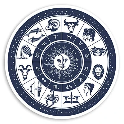 Image of 2 x 10cm Astrology Zodiac Signs Vinyl Stickers Horoscope Laptop Sticker #31453 (10cm Wide)