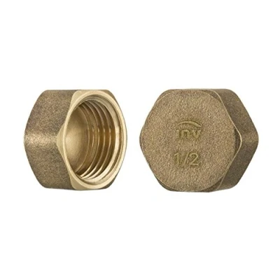 Image of 3/4&quot; inch Thread Brass Pipe Screw Hex Female Blanking Plug Tube End Cap