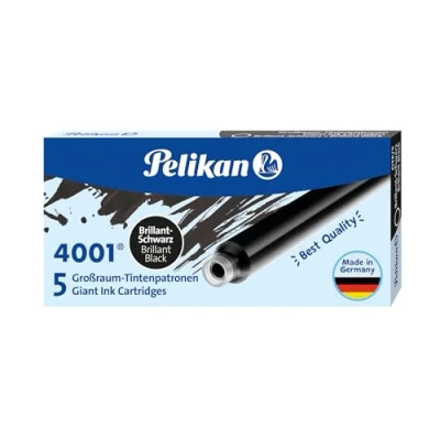 Image of Pelikan Ink Cartridge 4001 GTP/5 Brilliant Black 5 Cartridges