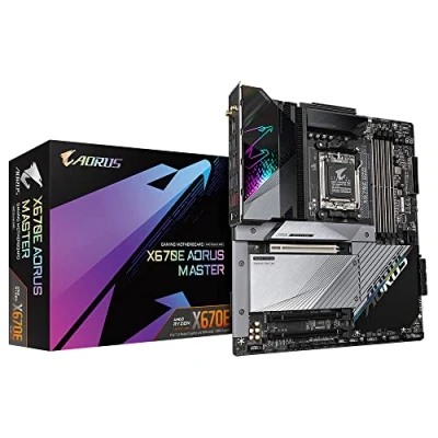 Image of Gigabyte X670E AORUS MASTER Motherboard Supports AMD Ryzen 8000 Series AM5 CPUs, 16*+2+2 Phases Digital VRM, up to 8000MHz DDR5 (OC), 2xPCIe 5.0 + 4.0 M.2, Wi Fi 6E, 2.5GbE LAN, USB 3.2 Gen2