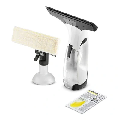 Image of Kärcher Window Vac WV 2 Plus, Battery Running Time: 35 min, LED Display for Status, Suction Nozzle: 280 mm, Spray Bottle with Microfibre Cloth, 20 ml Cleaner Concentrate