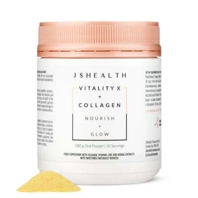 Image of JSHealth Vitamins Vitality X + Collagen Beauty Powder Supplement with C &amp; E to Nourish Hair Skin and Nails (180g)
