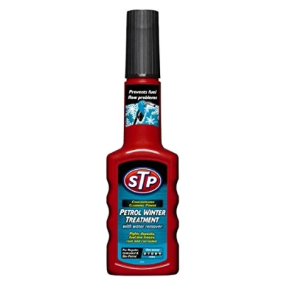 Image of STP Petrol Winter Treatment with Water Remover 200 ml, Helps Cold Weather Starting and Protects against Fuel Line Freezing, Prevents Corrosion Rust, Mechanical Car Cleaning Products