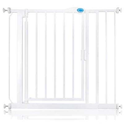 Image of Bettacare Auto Close Stair Gate, 89.4cm 96.4cm, White, Pressure Fit Safety Baby Barrier for Doors Hallways and Spaces, Easy Installation