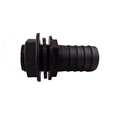 Image of Tank/Drum Outlet to 1&quot; Barbed Hose Tail, Waterbutt Overflow Connector. Sold AS A Pack of 2