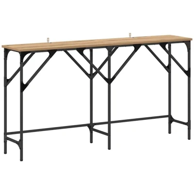Image of vidaXL Console Table Artisan oak 140 x 29 75 cm Engineered wood