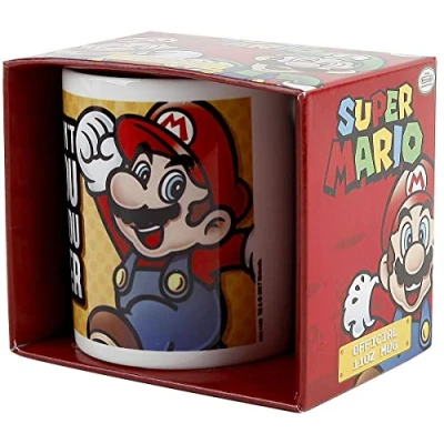 Image of Pyramid International AFMG24469 Super Mario (Makes You Smaller) Official Boxed Ceramic Coffee/Tea Mug, Paper, Multi Colour, 11 x 1.3 cm