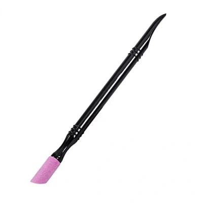 Image of Quartz Nail Art Cuticle Pusher Pen Remover Scrub Polish Stick Manicure Pedicure Repair Tool
