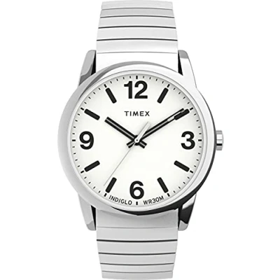 Image of Timex Easy Reader Men&#039;s 38mm Expansion Band Watch with Perfect Fit TW2U98800