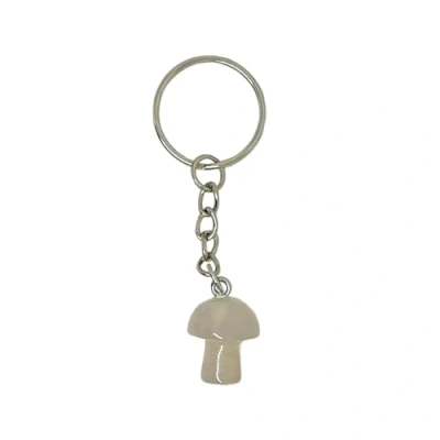 Image of VIE Crystal Mushroom Keychain, Banded Agate, One Size