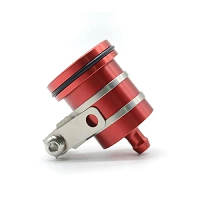 Image of AIRLUS IMSTAM Motorcycle Brake Fluid Reservoir Rear Clutch Tank Oil Cup Compatible with Kawasaki Z1000 Z800 Z750 ER 6N Ninja300 250 ZX6r ZX9r ZX12r(Red)