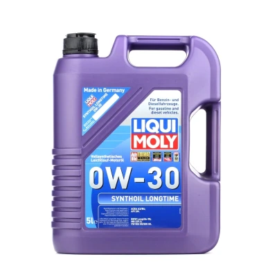 Image of P000338 Engine Oil LIQUI MOLY Synthoil Longtime 8977 0W 30 5l Synthetic VOLKSWAGEN: Golf 7, Polo V Hatchback, 5, AUDI: A6 C7 Saloon