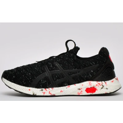 Image of ASICS Men&#039;s (F) HyperGEL KENZEN Road Running Shoe, Black/White/Red, 7 UK