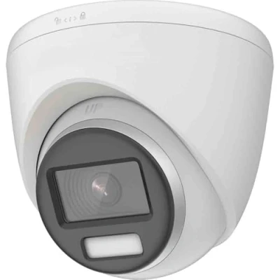 Image of HIKVISION DS 2CE72KF0T FS ColorVu 3K 5MP Audio Fixed Turret Camera 2.8mm Lens, Build In Mic, Outdoor Dome Camera, Up to 40 m, IP67, White