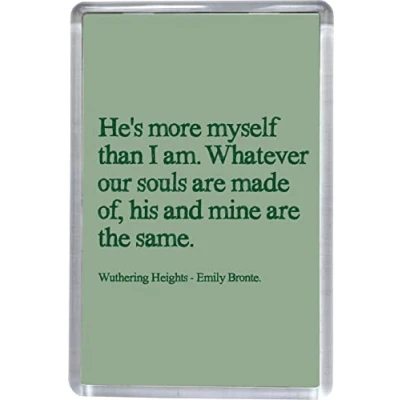Image of Wuthering Heights Myself Quote Fridge Magnet 5 x 7.5 cm