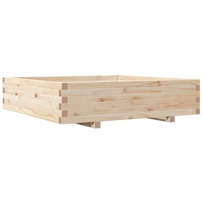 Image of vidaXL Garden Planter 100x100x26.5 cm Solid Wood Pine