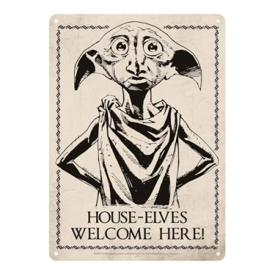 Image of Half Moon Bay Dobby Harry Potter Wall Art House Elf Tin Signs Posters For Bedroom Decor &amp; Boys Accessories Metal