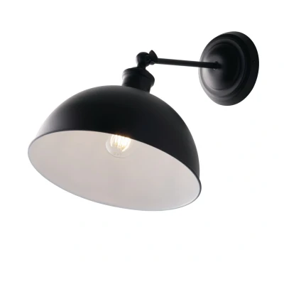 Image of Charleston Wall Dome Light, Black White, E27