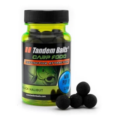 Image of Tandem Baits Carp Food Perfection Mini Pop Up Black Halibut Fishing Ups 12 mm Bait Accessories for Monster Fish