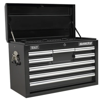 Image of Sealey Superline Pro Topchest 8 Drawer with Ball Bearing Slides Black